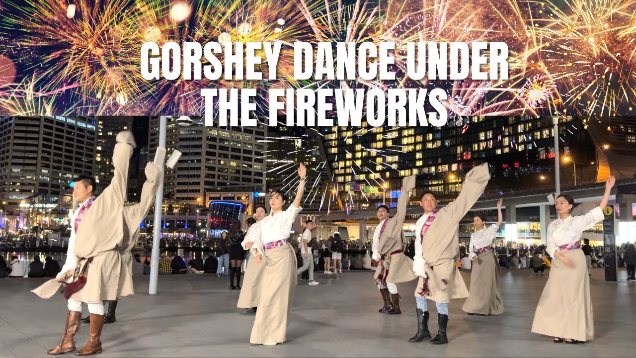 Gorshey under fireworks ||New Gorshey 2024 || Tibetan Gorshey DANCE || Auling Doratamo