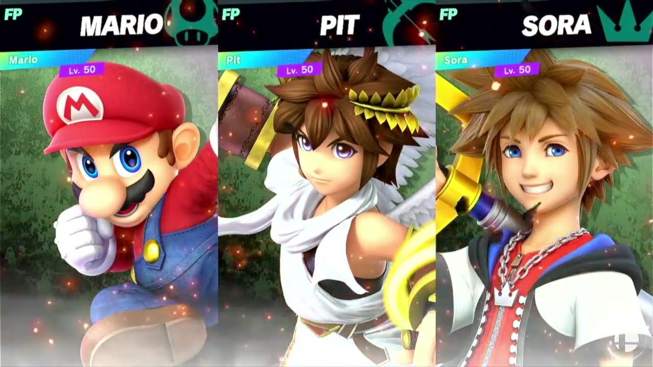 Super Smash Bros Ultimate Amiibo Fights 11pm Finals Mario vs Pit vs Sora