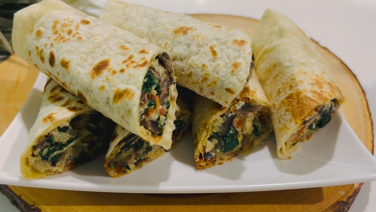 This tortilla recipe is so delicious that I can cook.. Mushroom with spinach