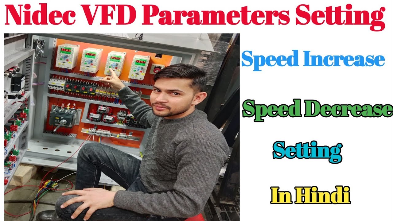 Nidec (Control Technique) VFD Speed Increase Decrease parameters settings || Full Details In Hindi