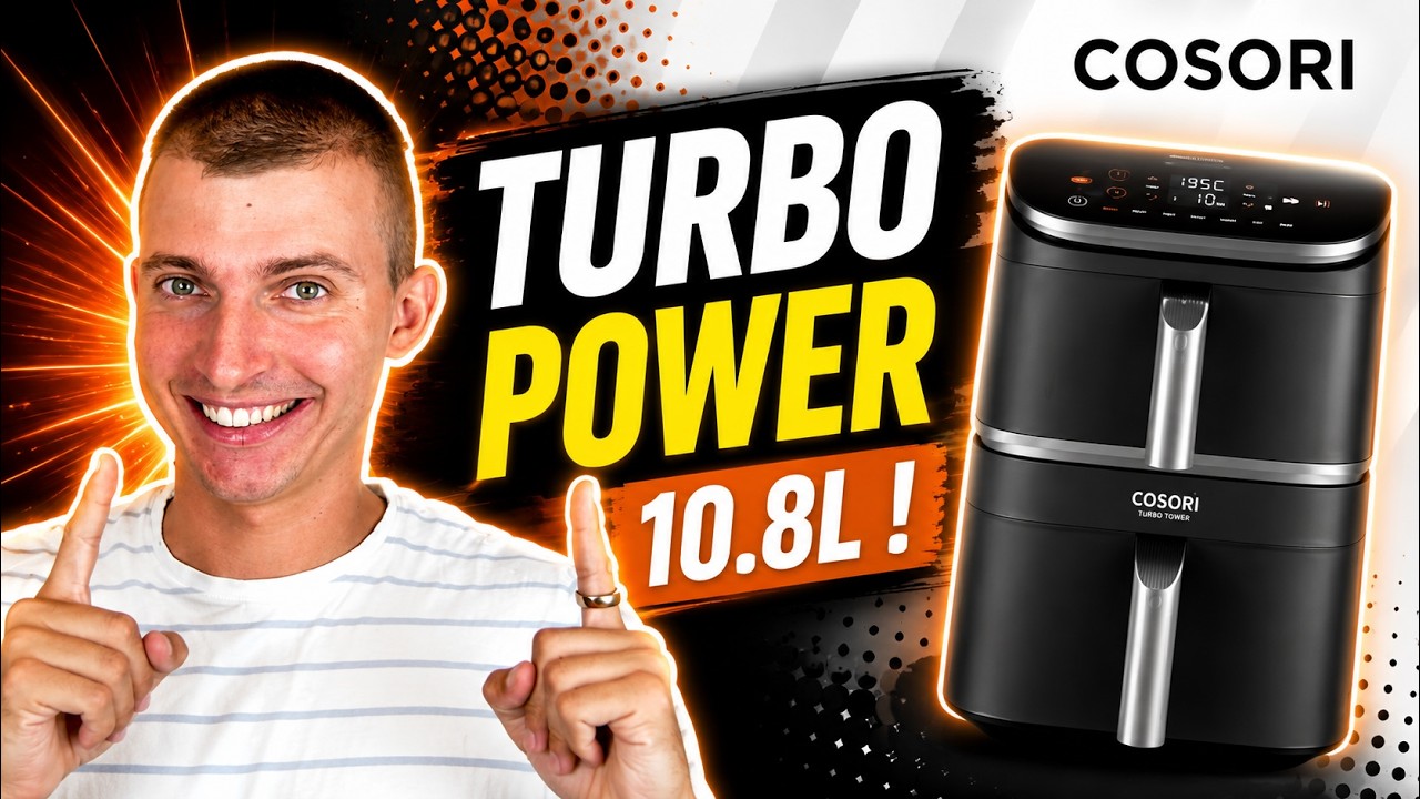 Cosori Turbo Tower Series 10.8L: Puissance, double panier et cuisson parfaite+Ma première expérience