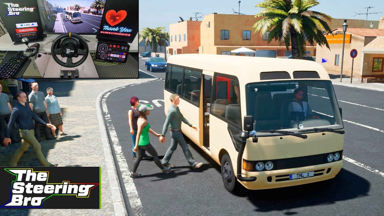 Tourist Bus Simulator - Toyota Coaster - BB40 Classic MiniBus | Thrustmaster TX Steering Wheel