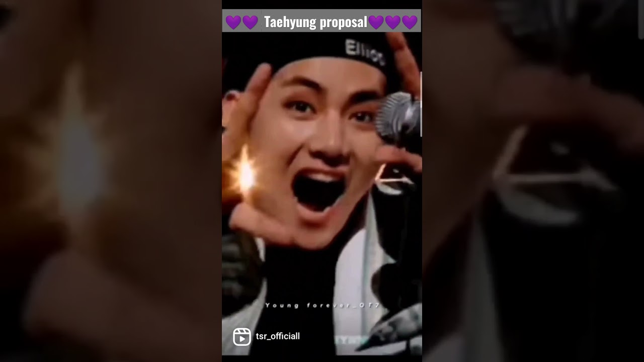 taehyung proposal 🥰🥰🥰