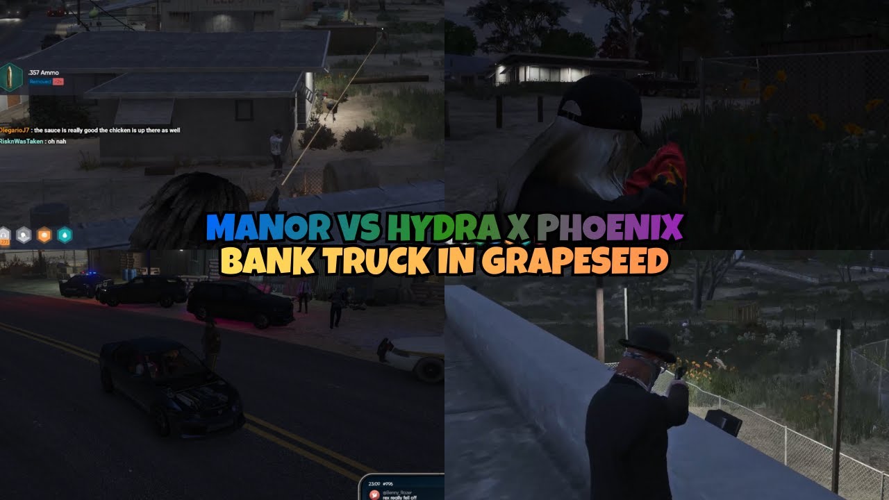 Manor Pull up to Hydra x Phoenix Bank Truck in Grapeseed | MULTIPOV | NOPIXEL 4.0 GTA RP