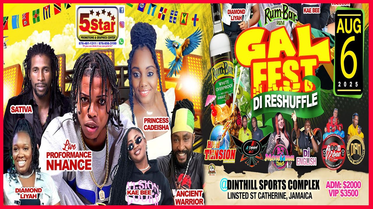Rum Bar Gal Fest Di Reshuffle @Dinthill Sports Complex Linstead St. Catherine Jamaica