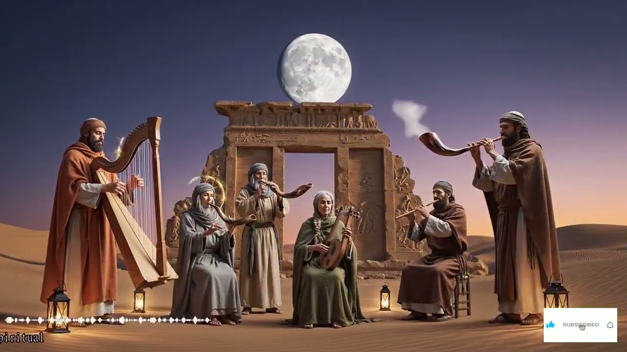 Adoración Profunda En Jerusalén Con Cánticos Hebreos Shofar E Instrumentos Del Templo Ante Adonai