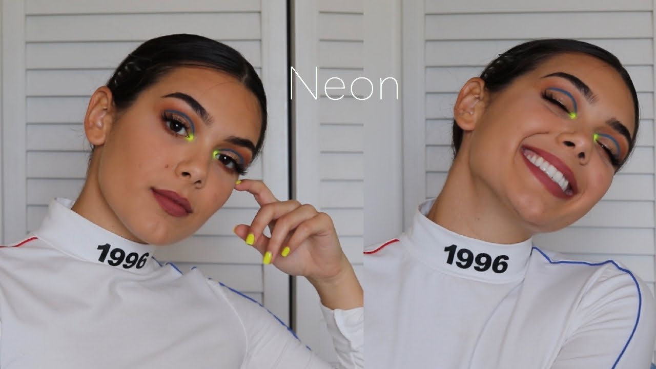 Neon Eye Makeup Tutorial | retro look