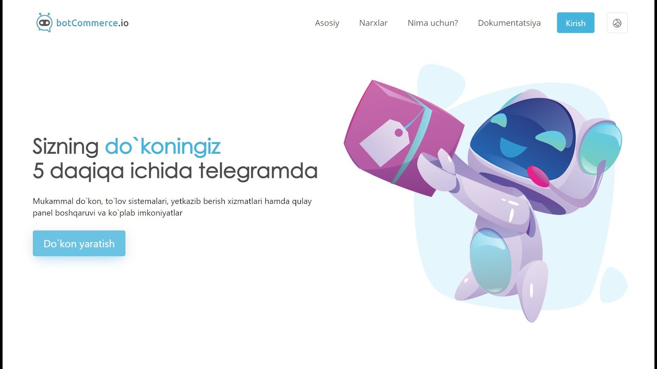 Telegram magazin ochish botcommerce