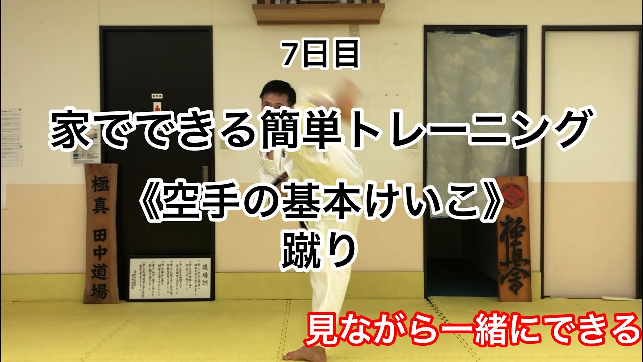 【家でできる簡単トレーニング】♯7◉空手の基本稽古(蹴り)