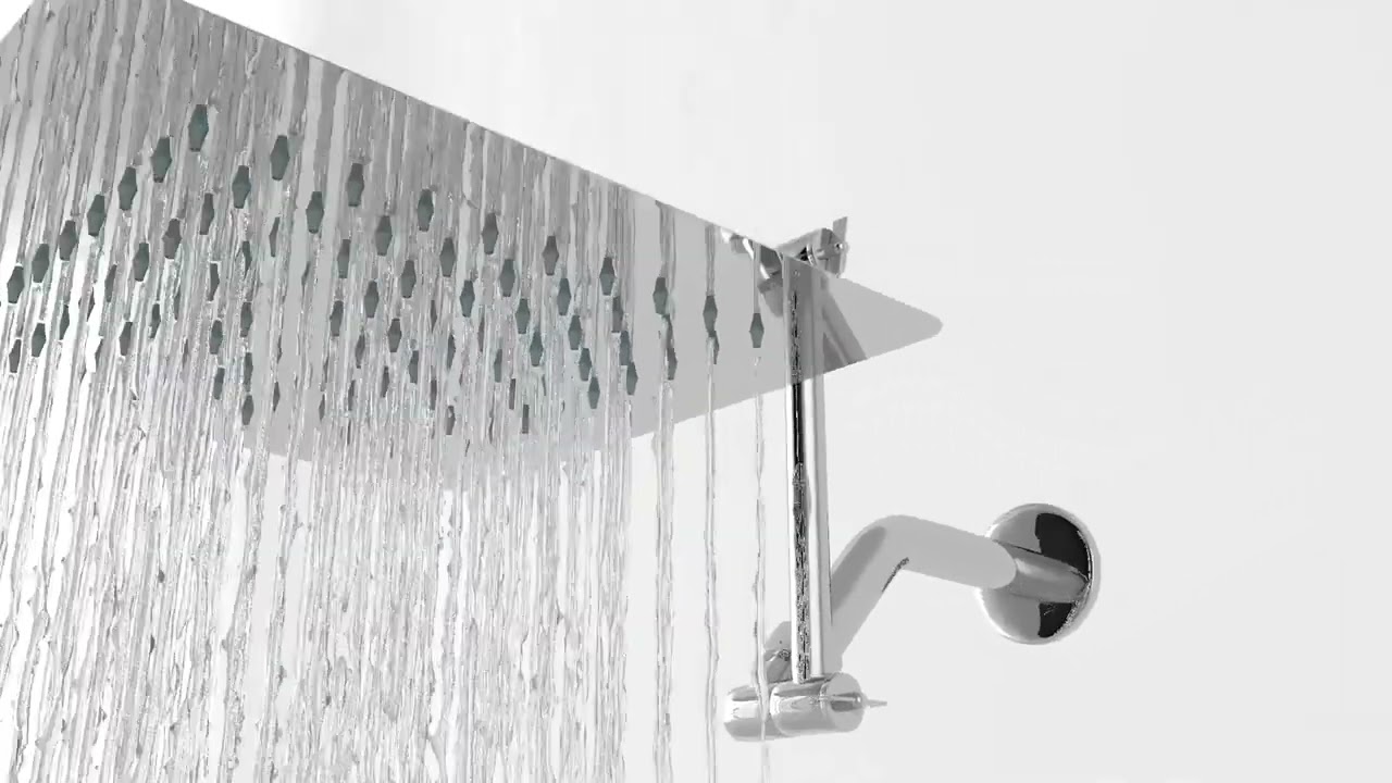🚿 Chrome Dual-Folding Shower Arm | Installation & Angle Adjustment Demo