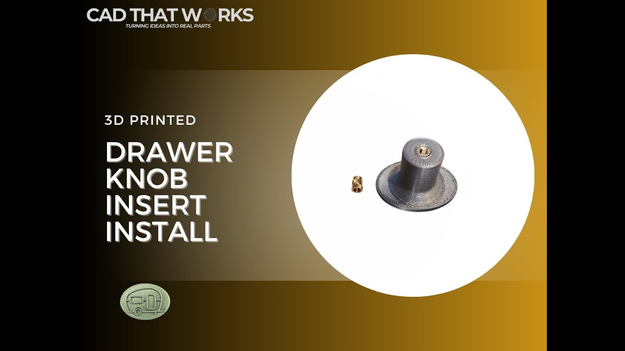 Threaded Insert Install into 3d Printed Drawer Knob Tutorial