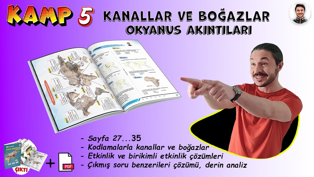 🌎Dünya KANALLAR VE BOĞAZLAR - OKYANUS AKINTILARI Harita Bilgisi Çalışması 🚀KODLAMALARLA 📌KAMP-5