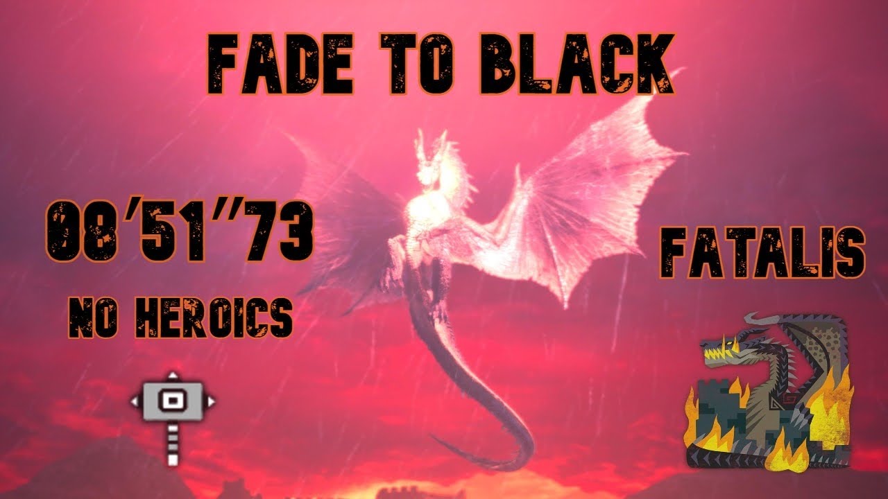 伝説の黒龍　ミラボレアス　非火事場ハンマー　ソロ　8分51秒73