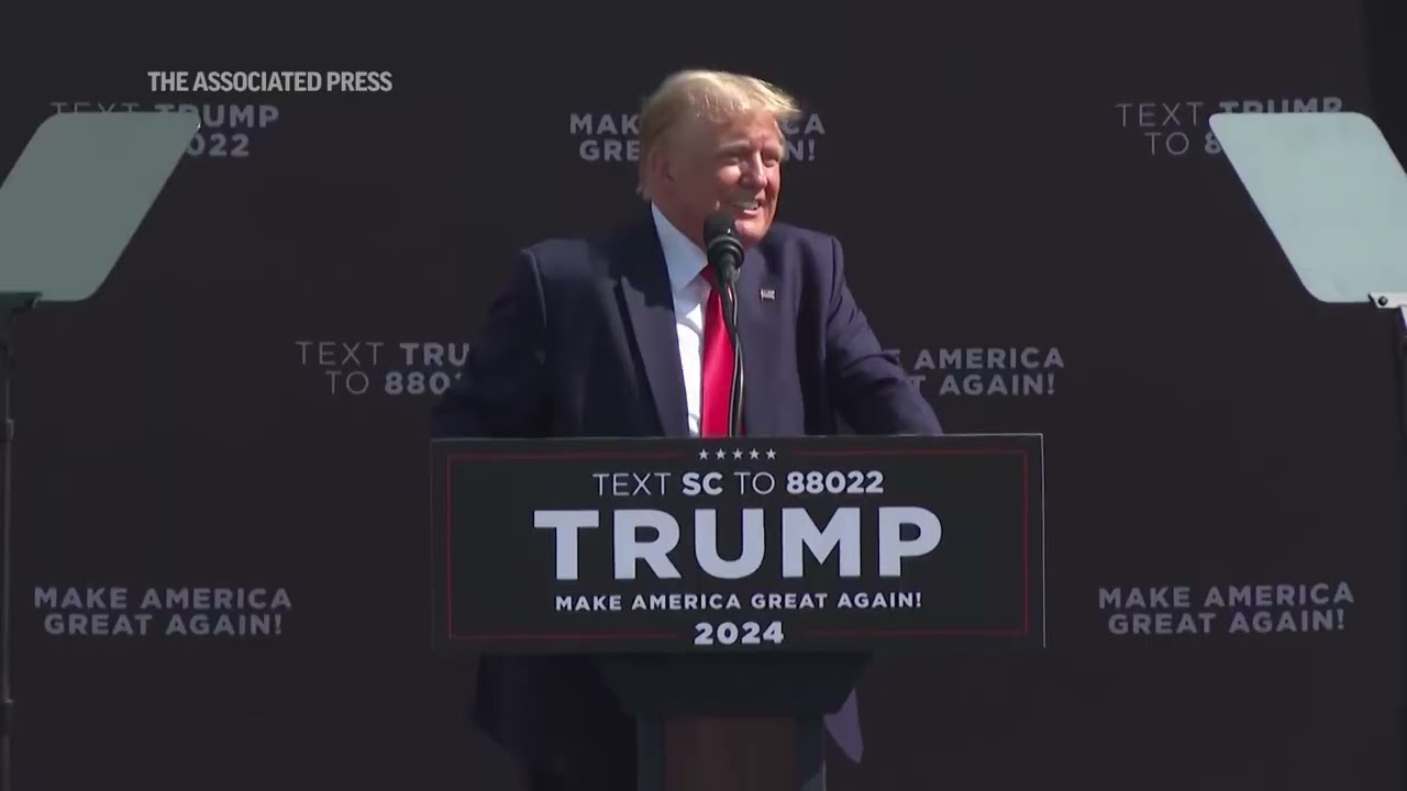 Trump shows off new endorsements in South Carolina during a campaign rally