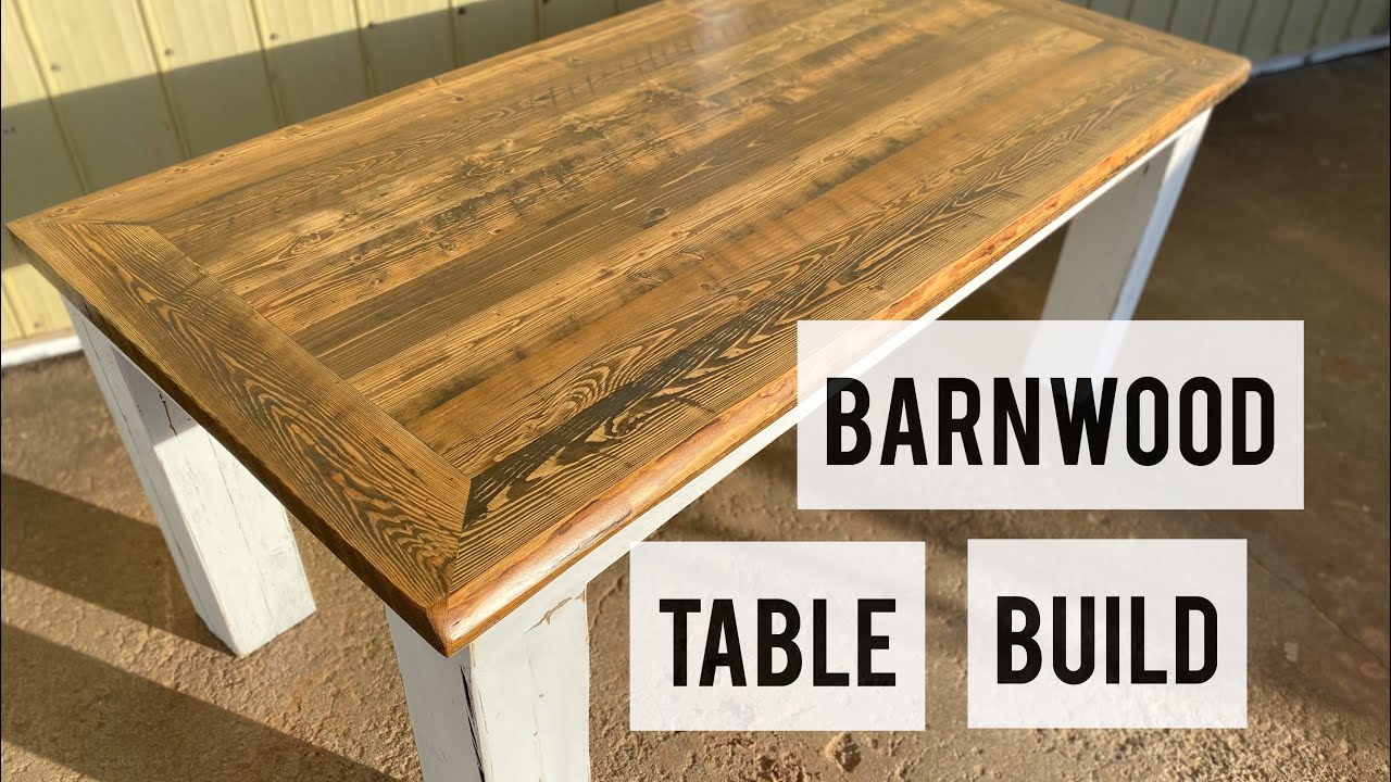 Как сделать стол из амбарной древесины с фанерной основой