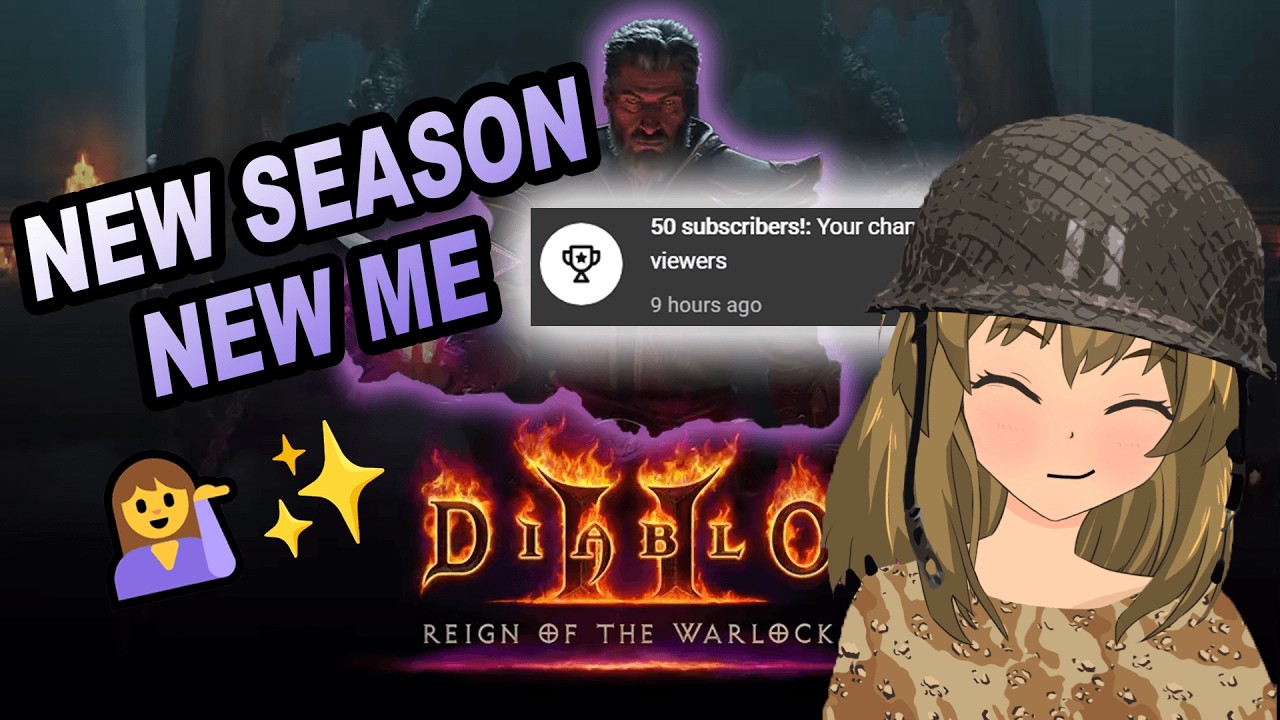 🔴 50 subs!! THANK YOU!!! 😊 #newseason #ladderclimb #diablo2 #warlock #d2 #d2r #hc - Full Screen