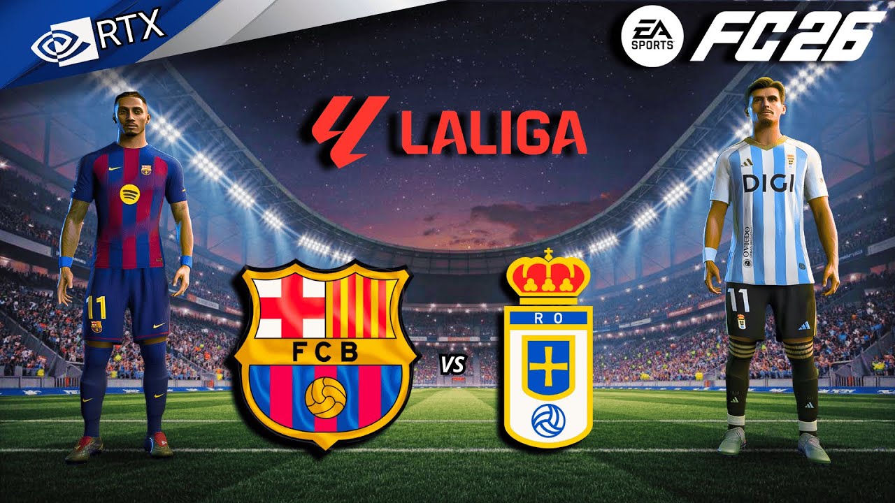 FC 26 - Barcelona vs Oviedo Ft. Raphinha, Yamal | La liga 25/26 Full Match | PC™ [4K60]