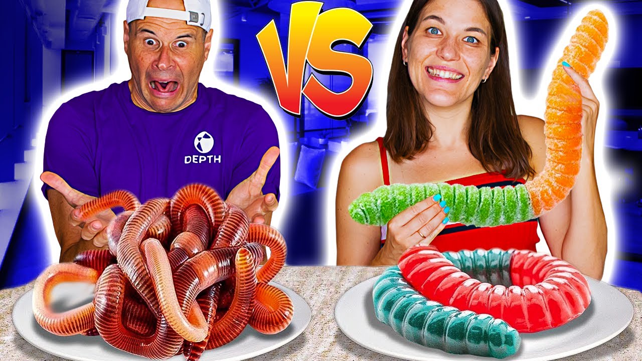 GOMITAS VS COMIDA REAL 🥵 GUMMY vs REAL Challenge de GOMINOLAS  | Yippee Family