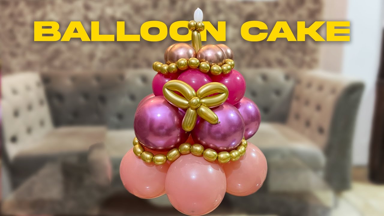 How to make Balloon Cake Centerpiece || Balloon Decoration Ideas #balloon #balloondecoration #diy