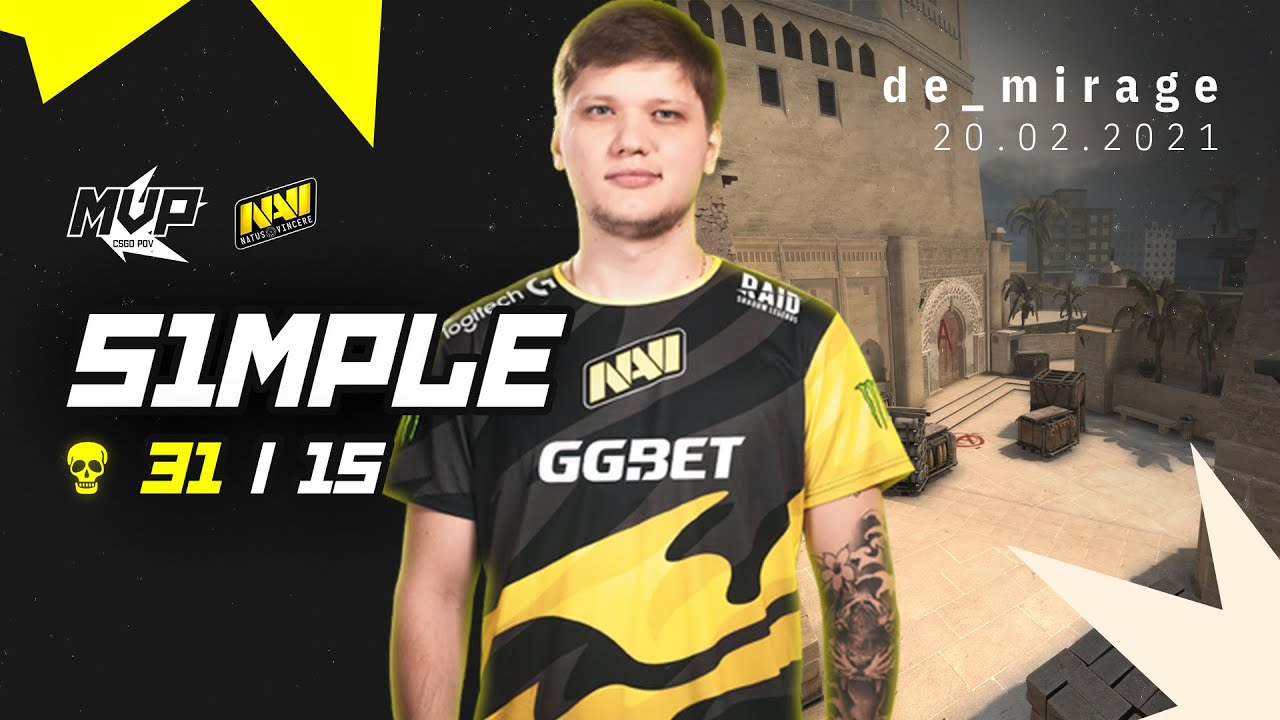 MVP CSGO POV: NaVi s1mple (31/15) vs FURIA (de_mirage) @ IEM Katowice 2021