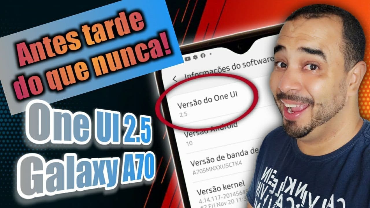 Como instalar a One UI 2.5 para o GALAXY A70 ( A705MN )😱