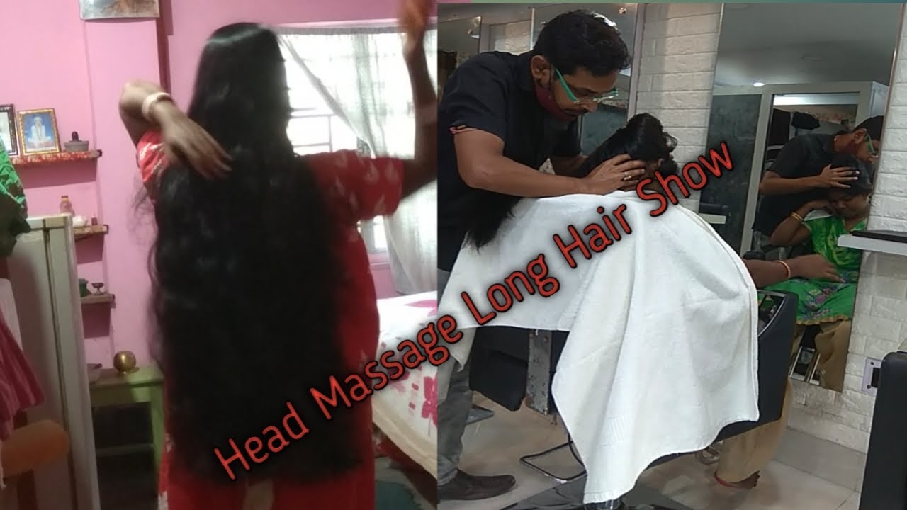 Head Massage And Long hair Show|Long Hair Play|Dev Hair Stylist|Hair Play