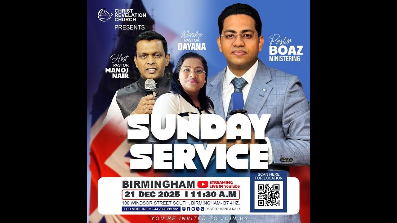 SUNDAY WORSHIP| PASTOR MANOJ NAIR | PASTOR BOAZ | CHRIST REVELATION CHURCH
