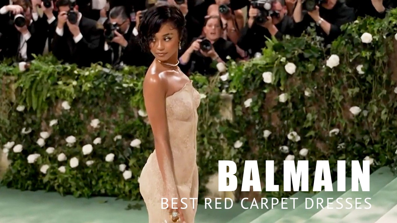 BALMAIN Best Red Carpet Dresses - 4K