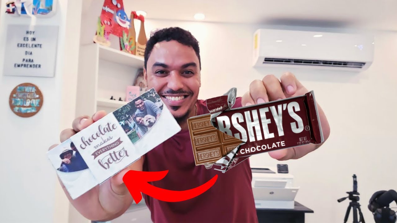 Empaque para #Chocolate Hershey con #SilhouetteCameo | 😍 Ideas para san valentin o cumpleaños 🌟.