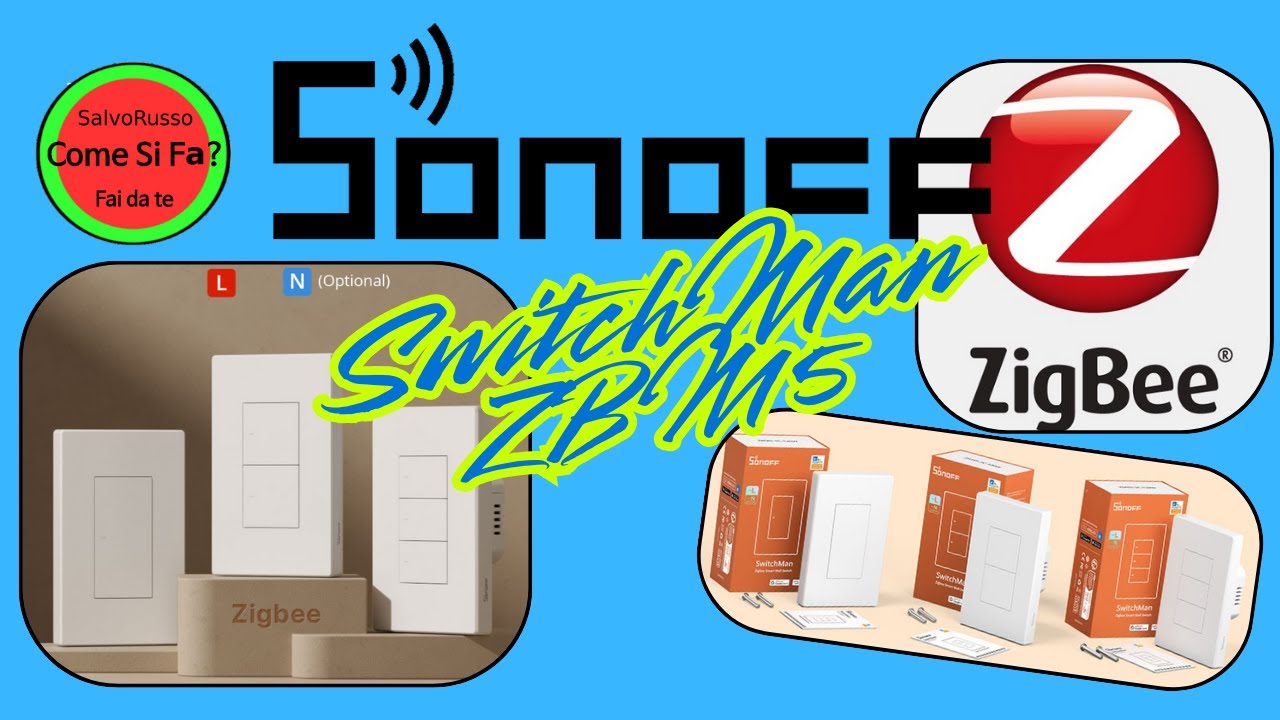 Sonoff Placca per 503 SwitchMan ZigBee con polo di Neutro Opzionale #ZBM5-2C-120W #sonoff #itead