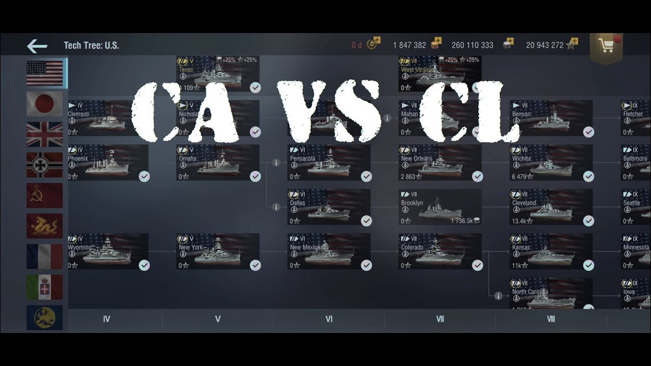 World of Warships Blitz - Крейсеры ВМС США