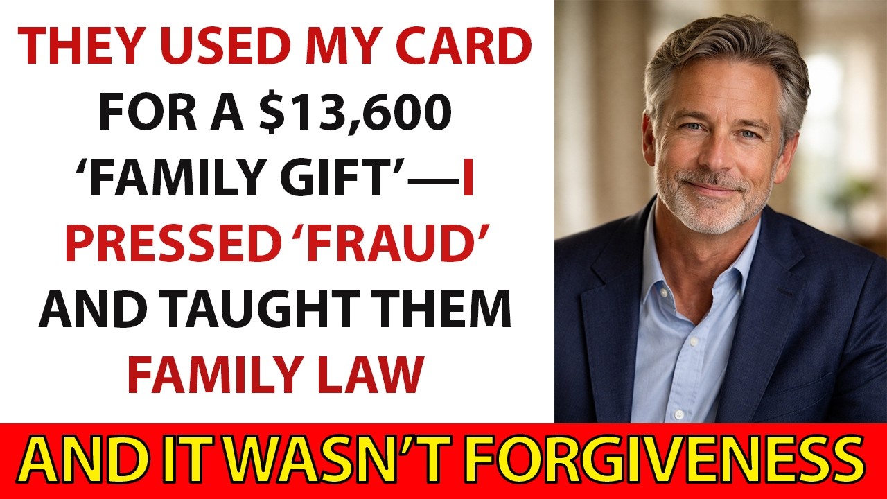 They Used My Card for a $13,600 ‘Family Gift’—I Pressed ‘Fraud’ and Taught Them Family Law
