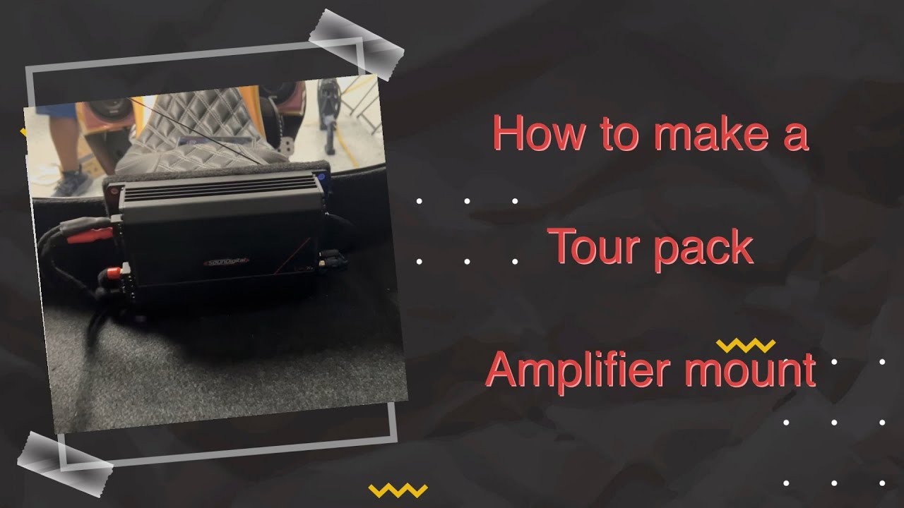 How to make a amplifier mount for the back wall of a Harley Davidson tour pack .