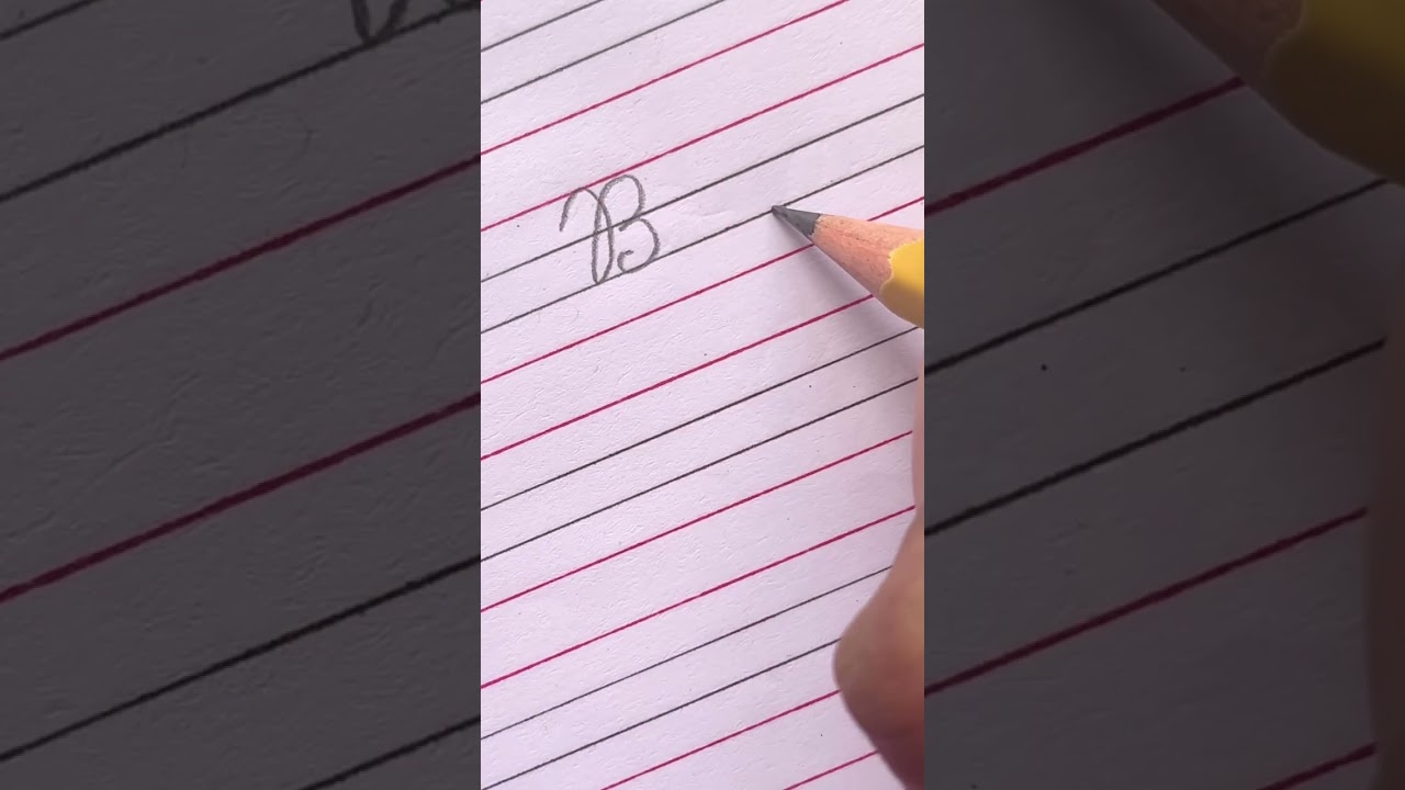 How to write English capital and small letter B b | Cursive writing | #cursive #cursivewriting #bts