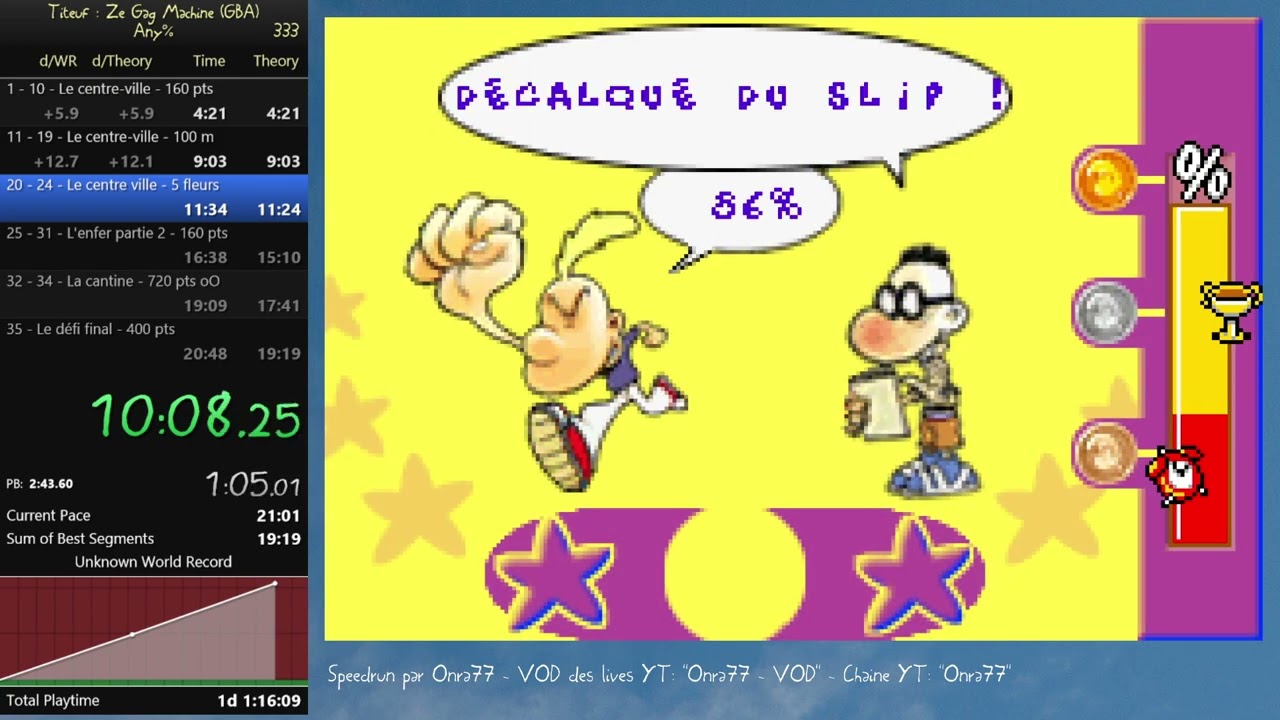 [WR] - Titeuf : Ze Gag Machine (GBA) - Any% in 19:50