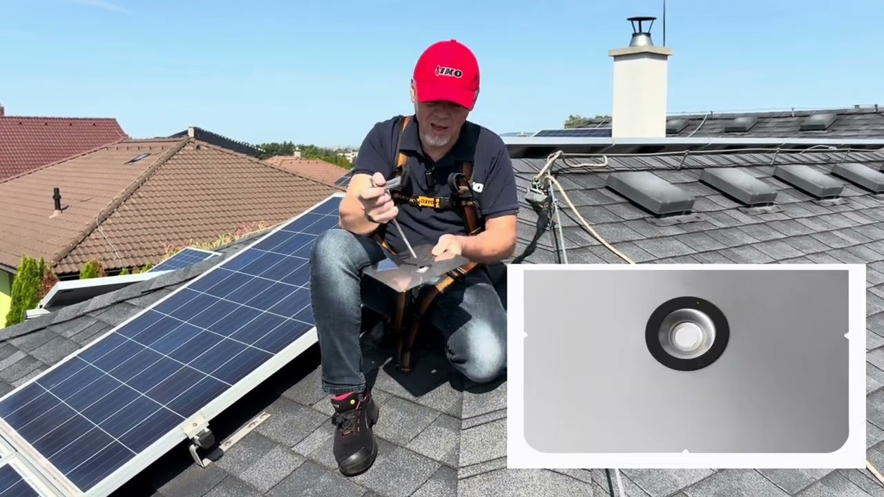 Držák fotovoltaických panelů na šindelové střeše