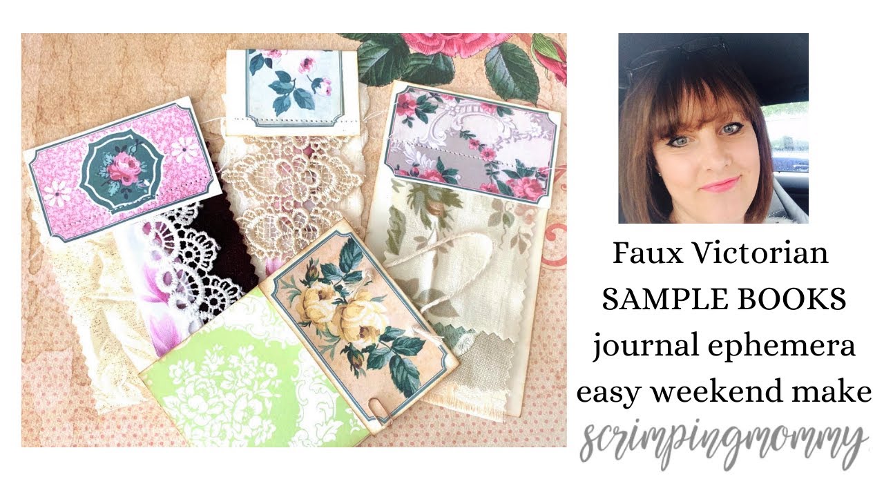 Faux Victorian SAMPLE BOOKS journal ephemera