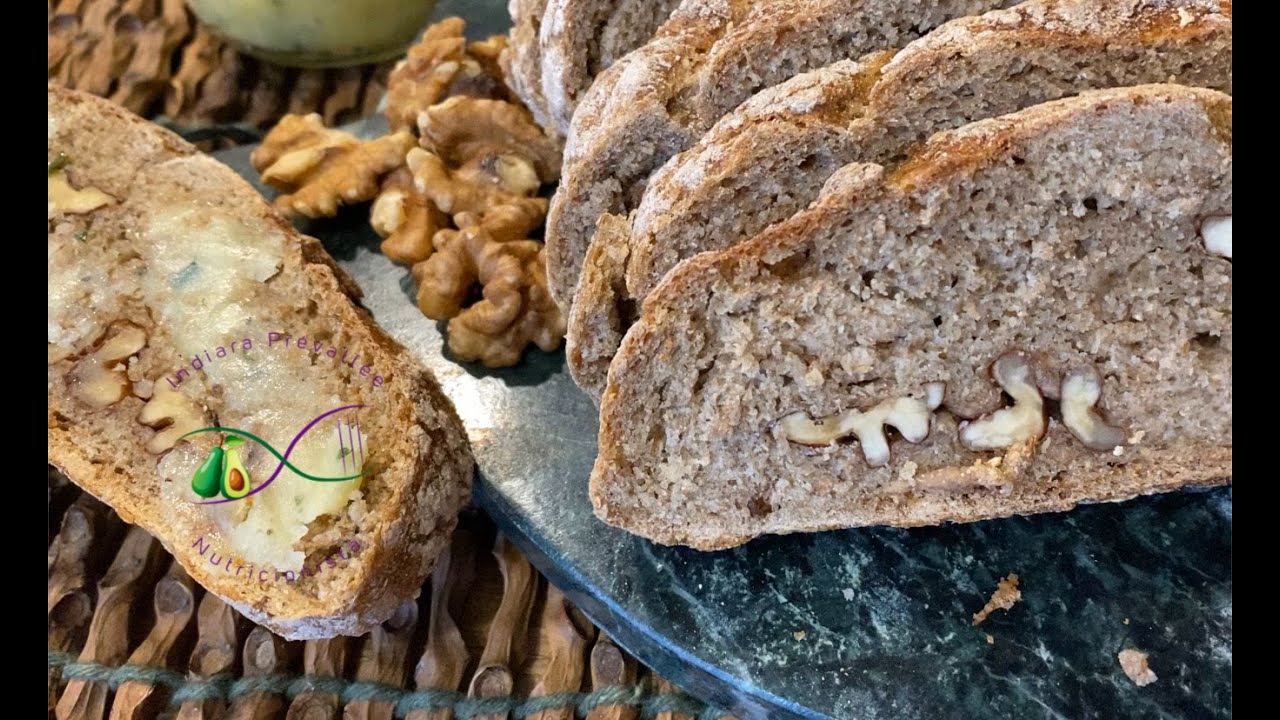 Pão farinha de centeio e nozes