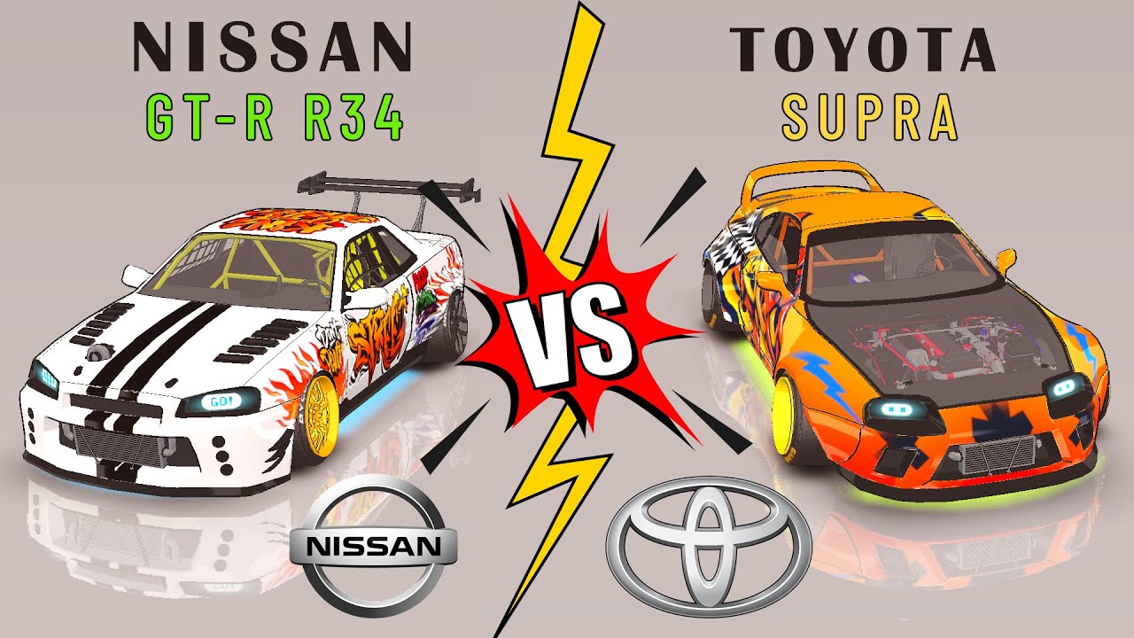 Nissan GT-R R34 Vs Toyota Supra Drift Racing Skills - Project Drift 2.0