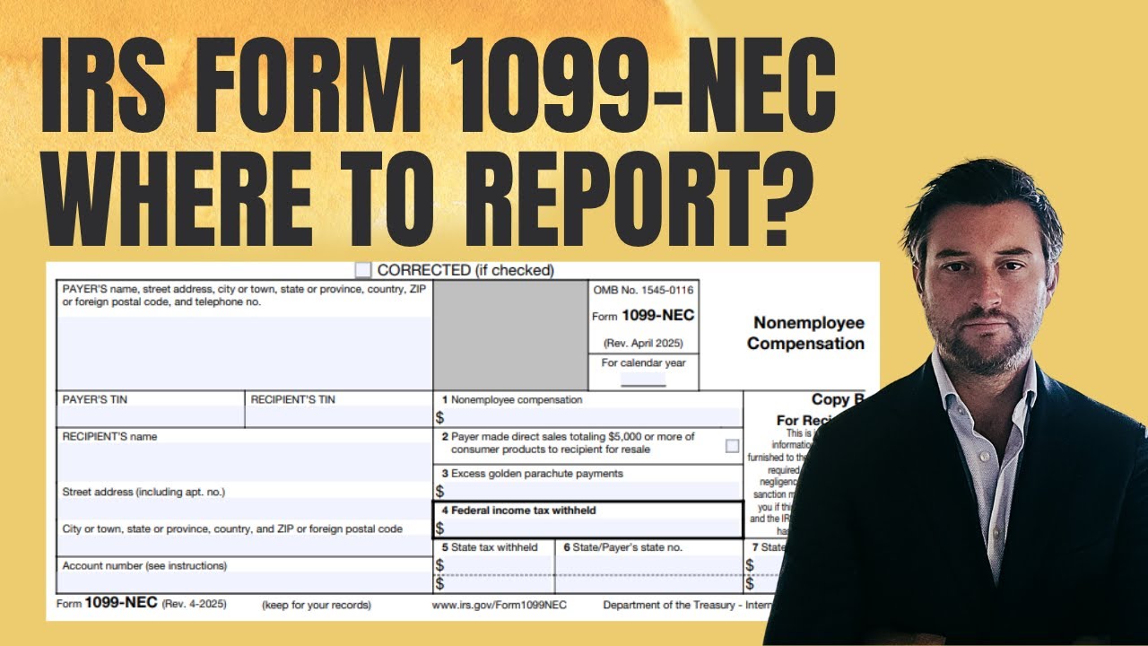 IRS Form 1099-NEC.  Where do I Report the Income?