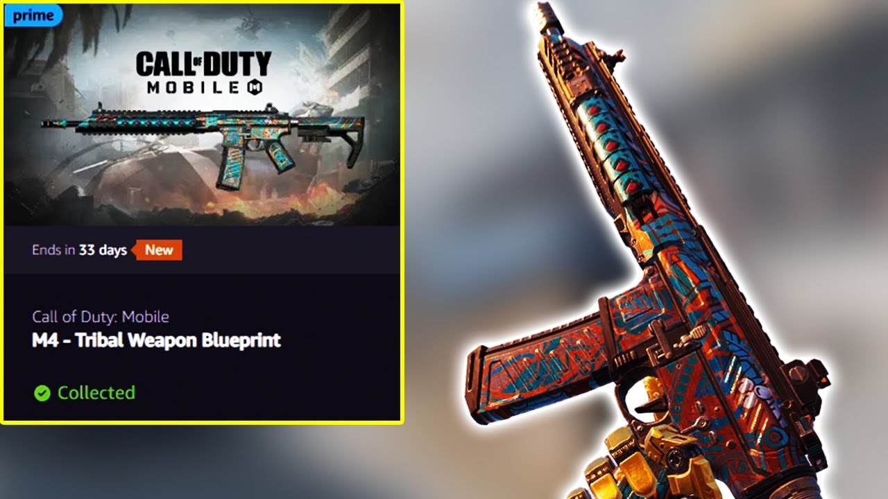 *FREE* M4 TRIBAL BLUEPRINT GAMEPLAY in COD MOBILE | Amazon Prime Gaming Bundle | CODM