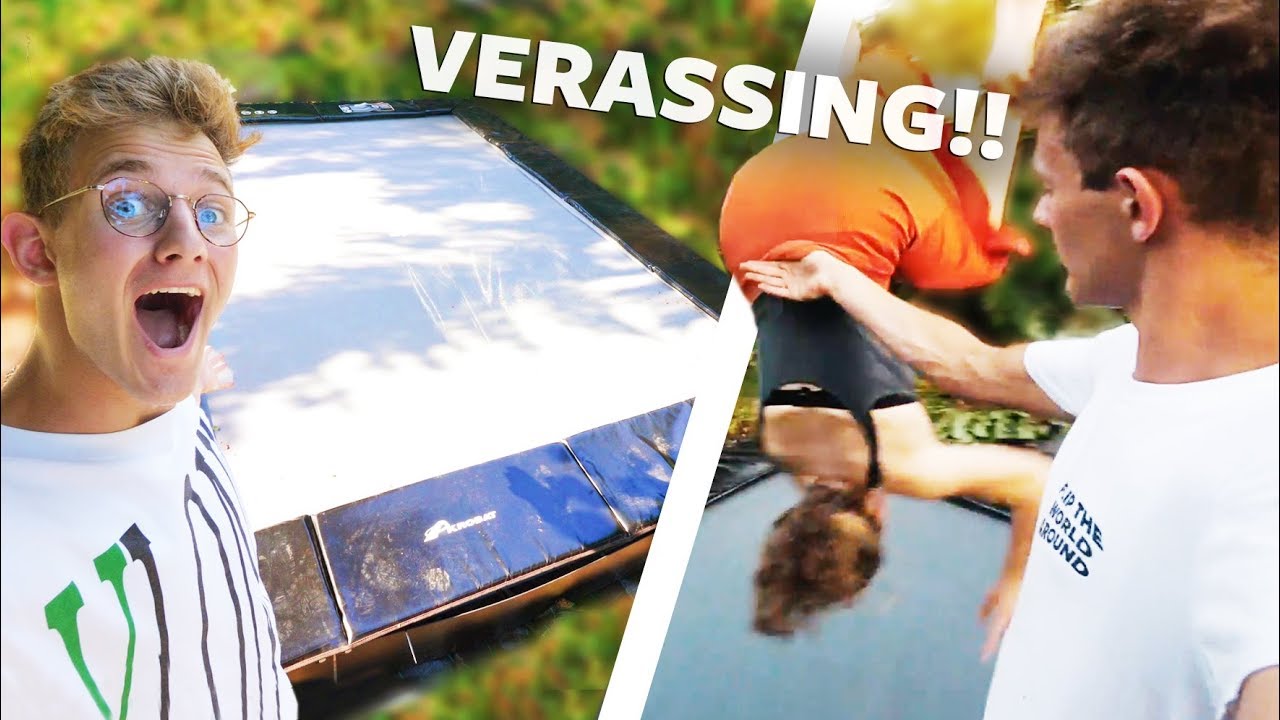 VRIENDIN VERRASSEN MET TRAMPOLINE! | Boazvb