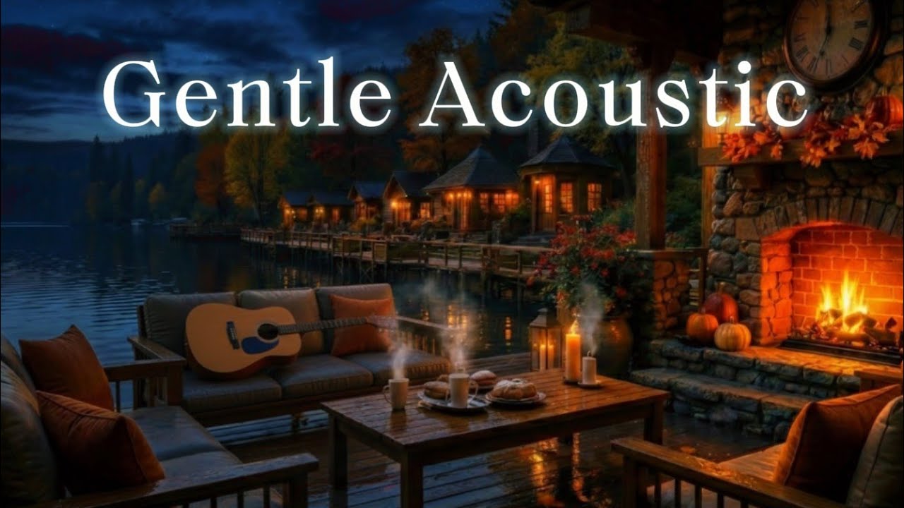 Soft Solo Acoustic Guitar for Relaxing Evening | Cozy Cabin Ambience