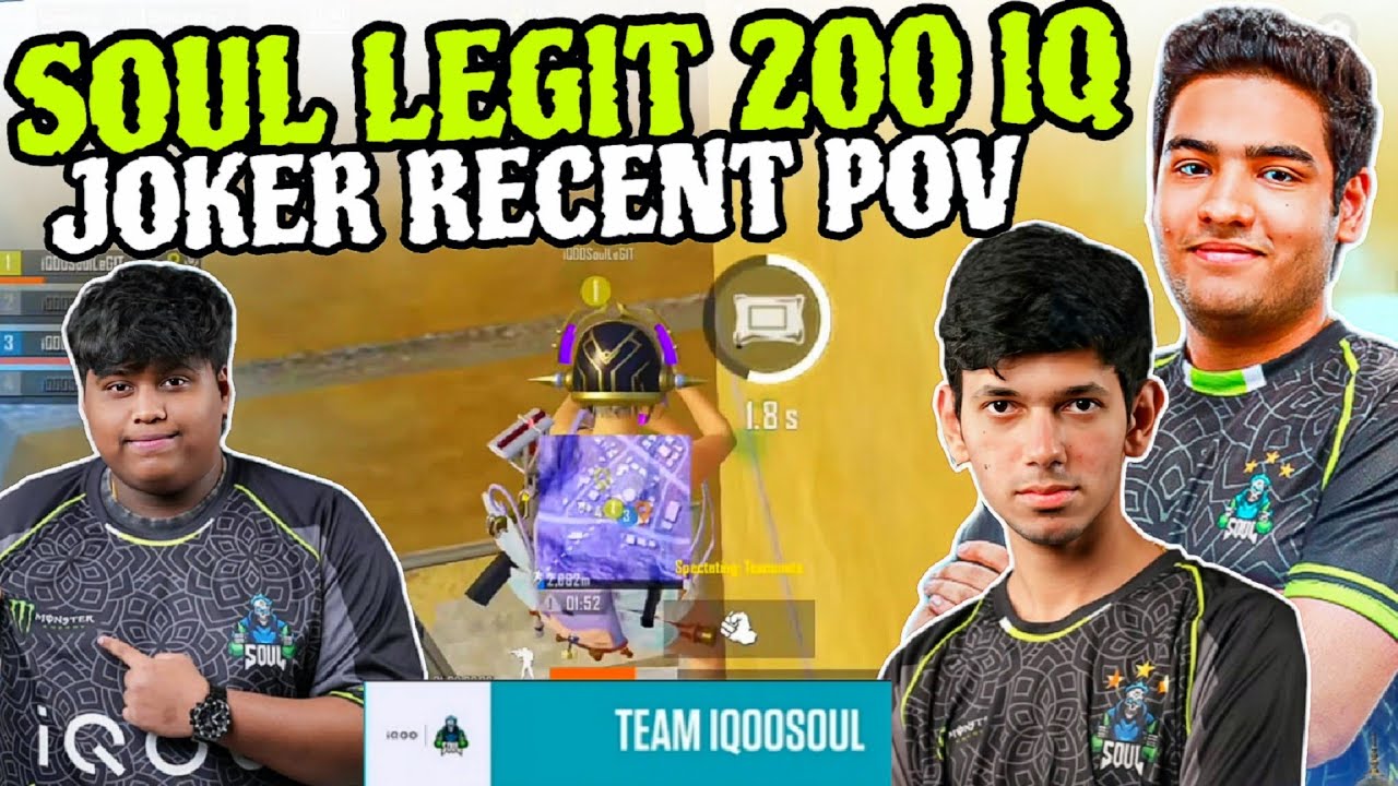 SouL Legit 200 iQ Camping in Scrims ✅ Joker Pov Recent GSG & Upthrust Esports Clutch 🔥 S8UL iQOOSouL