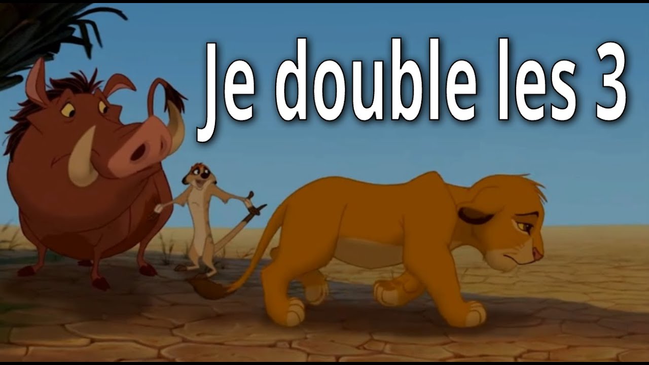 Fandub - Le Roi Lion - Simba sauvé par timon et pumba - (Solo Performance)