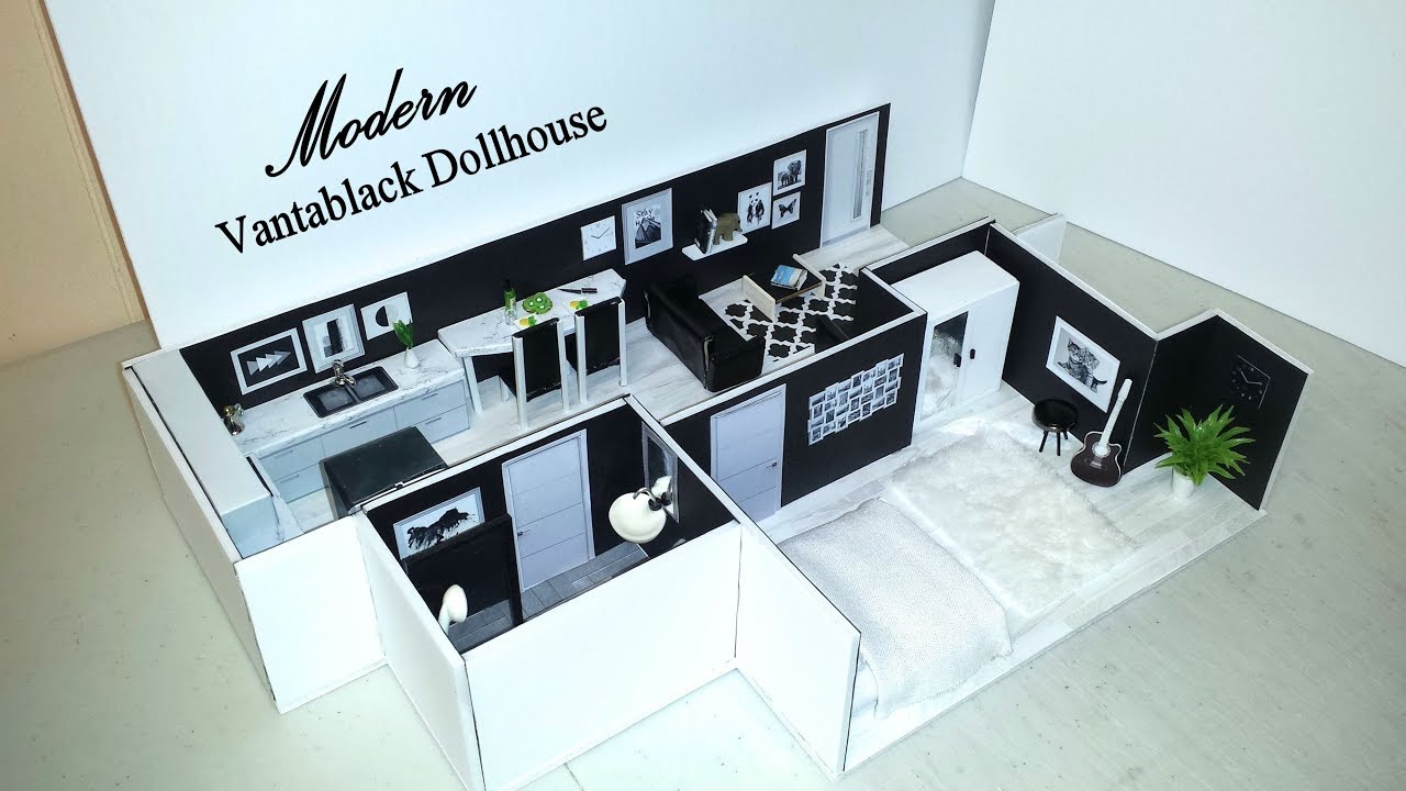 DIY Miniature Modern Vantablack Dollhouse