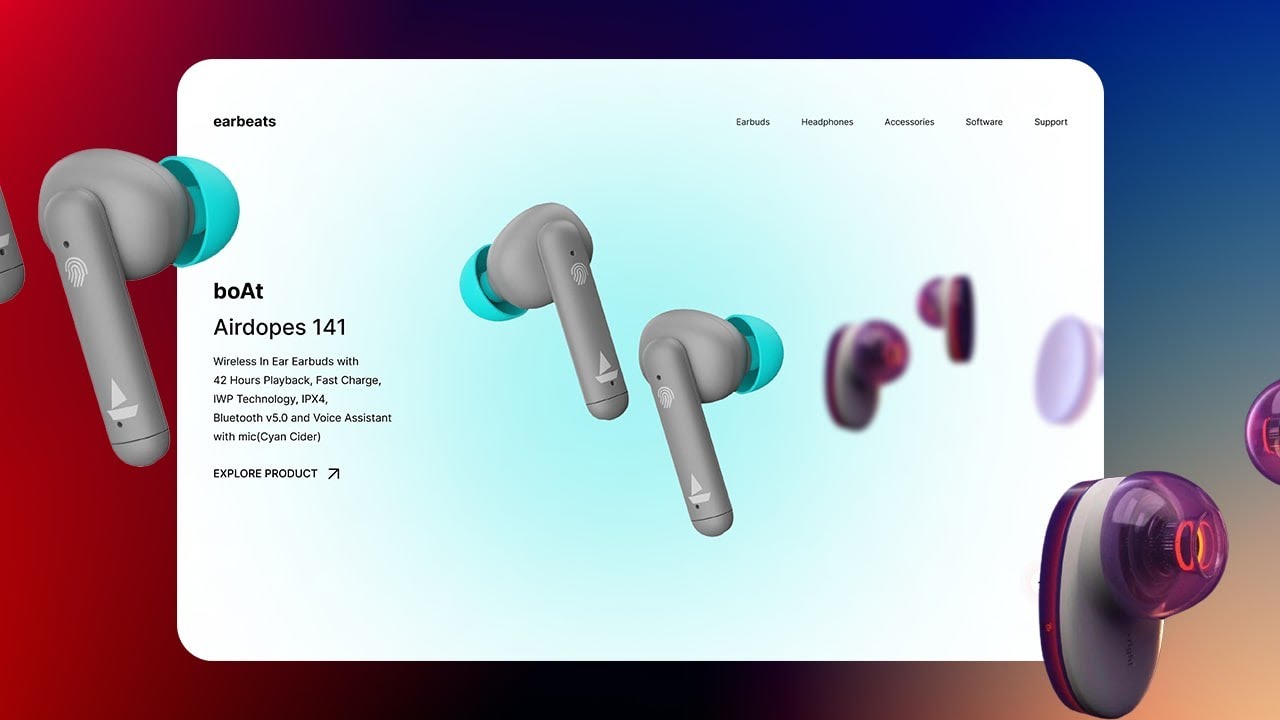 Earphone store Website UI design in #figma  with These UI Tips | #tutorial in Hindi