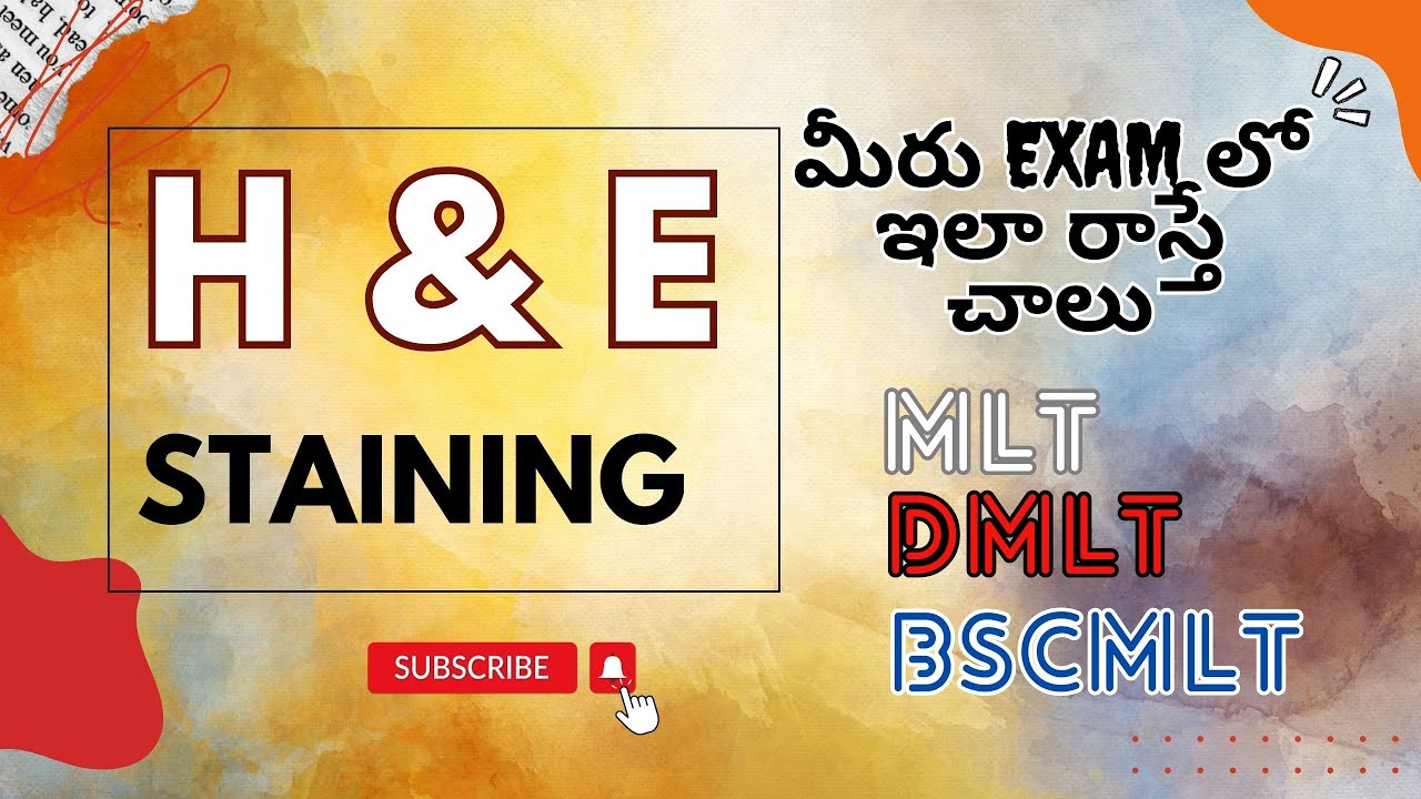 H&E Staining In Telugu ||Mlt Healthy vlogs