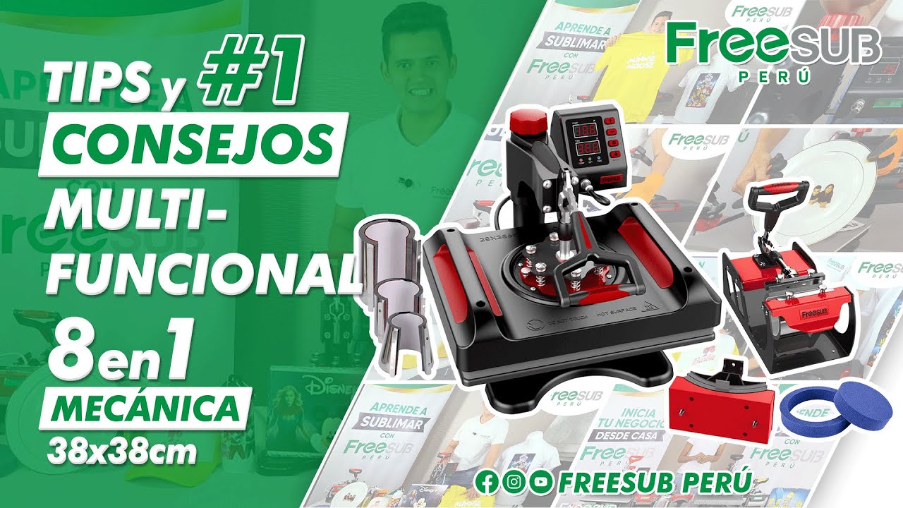 TIPS Y RECOMENDACIONES MÁQUINA MULTIFUNCIONAL 8 EN 1 MECÁNICA (38x38cm) #FREESUB (1/2)