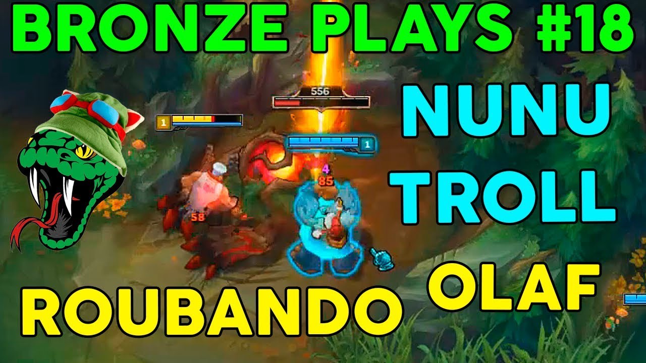 Nunu TROLLANDO seu pr&oacute;prio JUNGLER! - JOGADAS ENGRA&Ccedil;ADAS DO LOL - BRONZE PLAYS #18